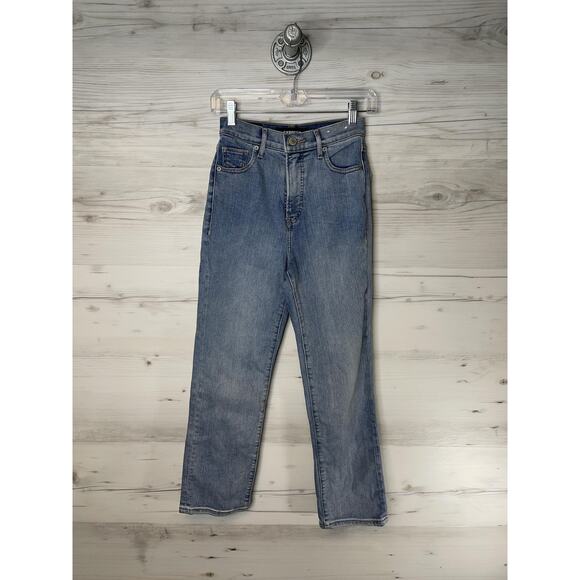 Express Jeans Womens 0 Light Wash Super High Rise Straight Denim - Picture 1 of 12